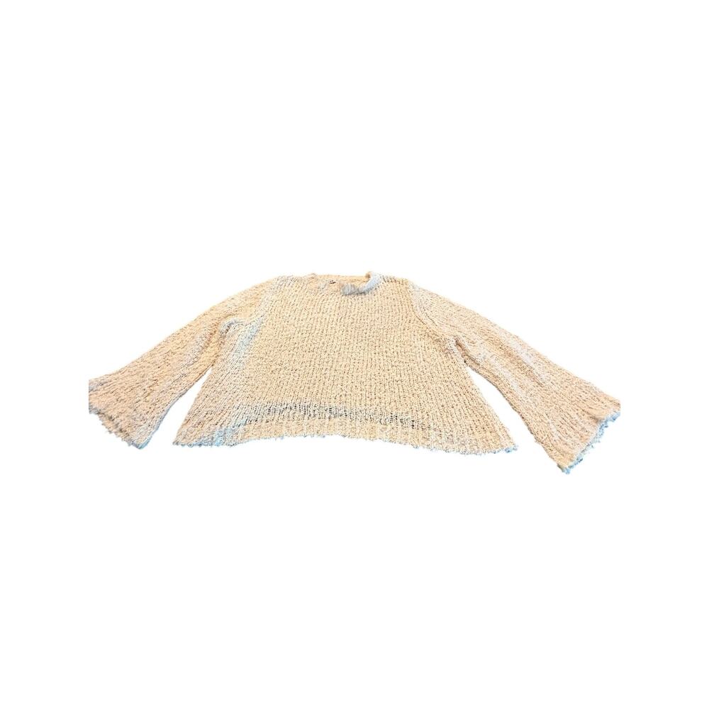 Zara Cream Chunky Cropped Sweater Size M